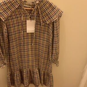 The New Society Kids Plaid Casual Dress - Multicolor